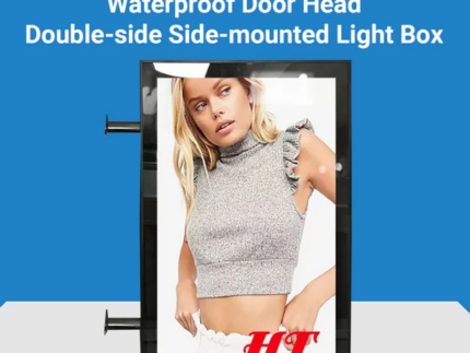 Indoor & Outdoor Use - Side-mounted Double Side Illuminated Advertising Light Box Sign