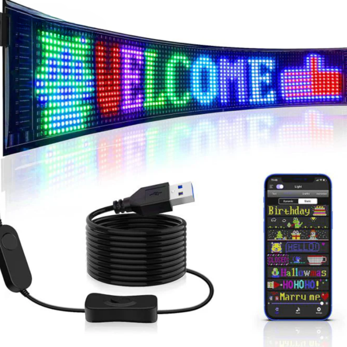 DIY Animation Text And Pattern Matrix Display RGB LED Flexible Screen Panel