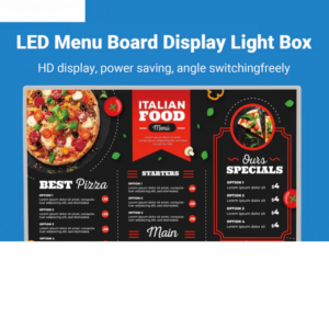 Indoor Use Only - LED Menu Board Display Light Box Sign for Bar Restaurant Drinks-shop