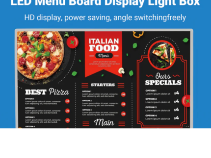 Indoor Use Only - LED Menu Board Display Light Box Sign for Bar Restaurant Drinks-shop