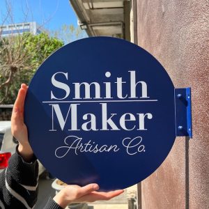 Non-Illuminated Round Double-Sided Blade Sign